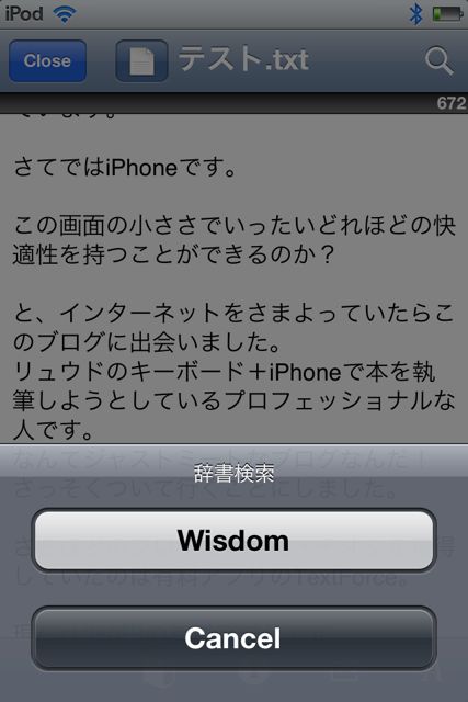 Wisdomの辞書も認識した！