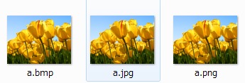 3つの画像フォーマット
