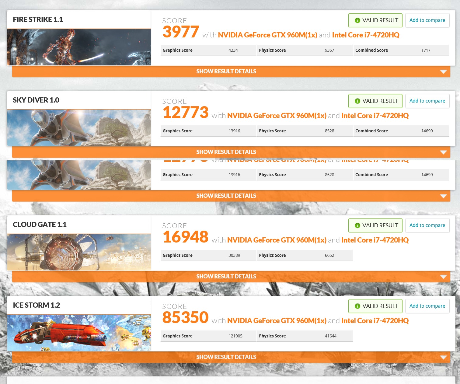 OMEN 15-5100 3DMark