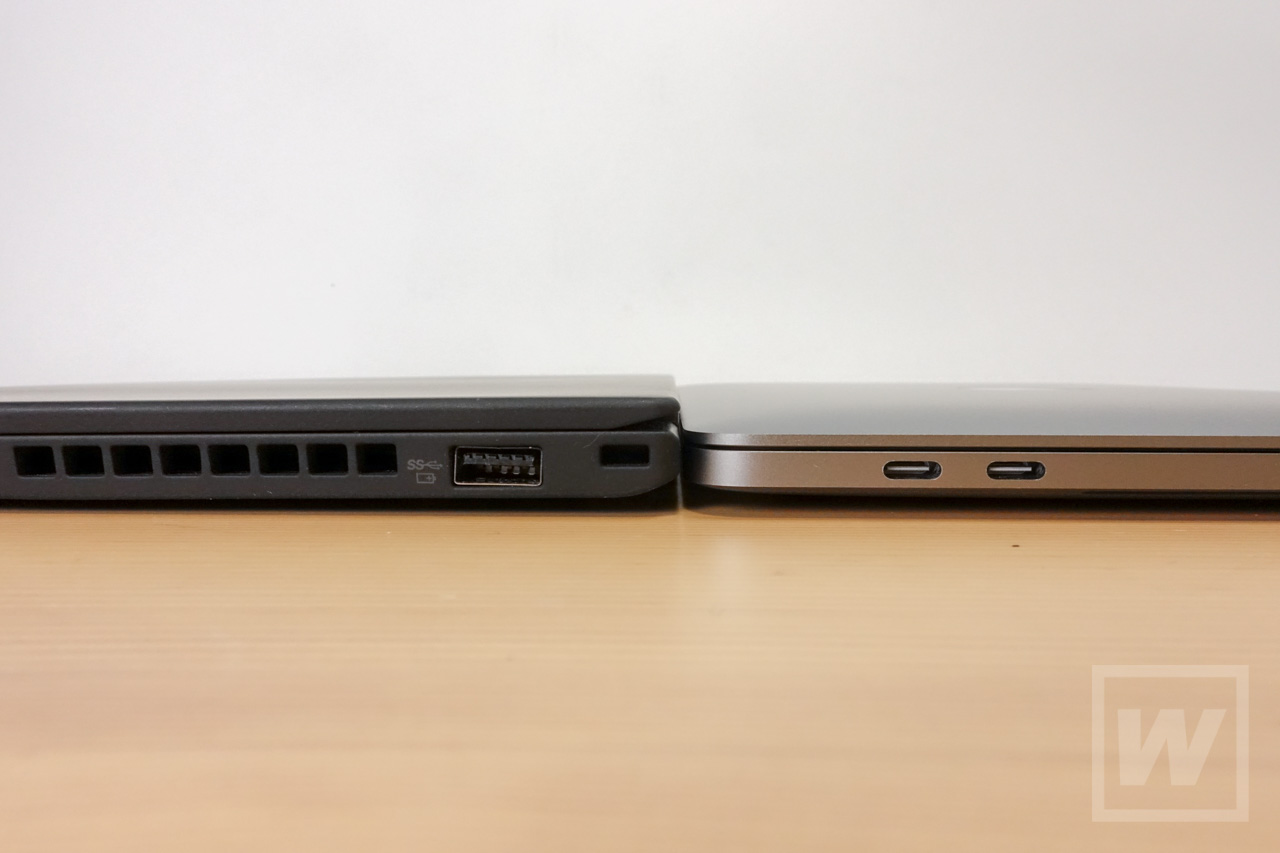 ThinkPadX1Carbon-MacBookPro 厚さ比較-レビュー-02