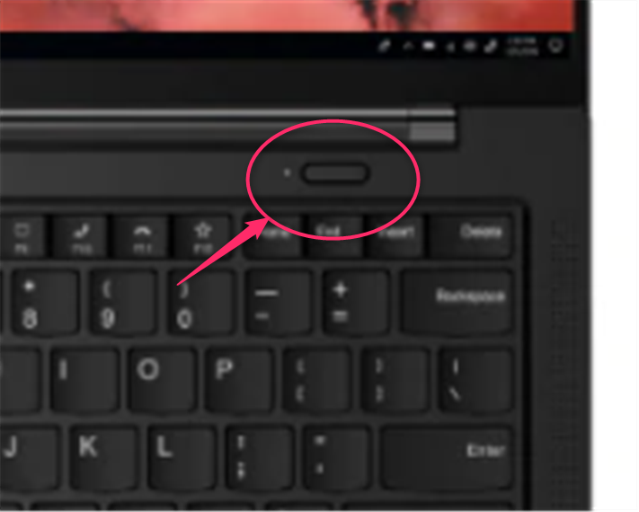 ThinkPad X1 Carbon Gen 9電源ボタン（USサイトより）