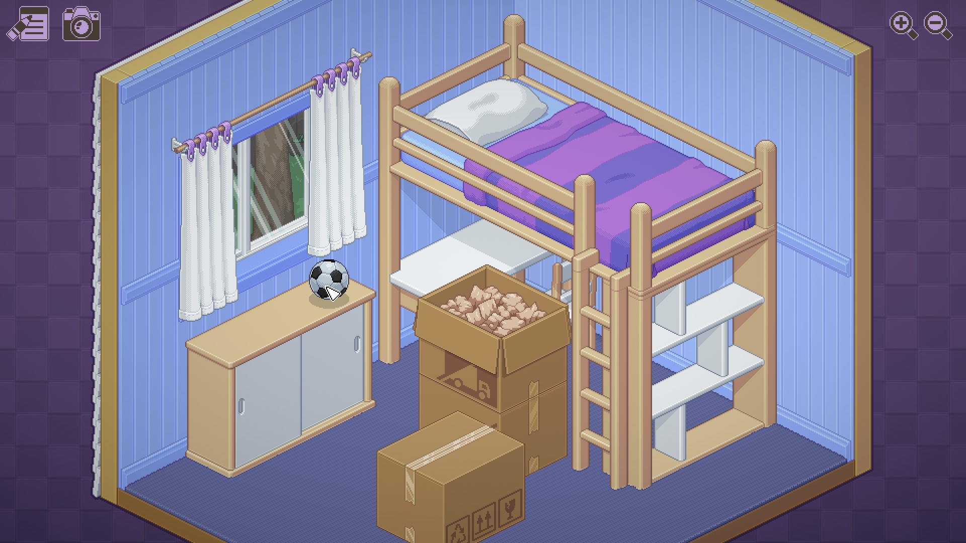 最初の部屋。どんな子なのか、すでに感じられる