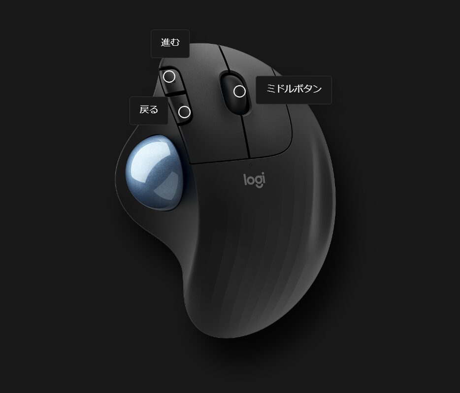 Logi Options+ ボタンの設定例